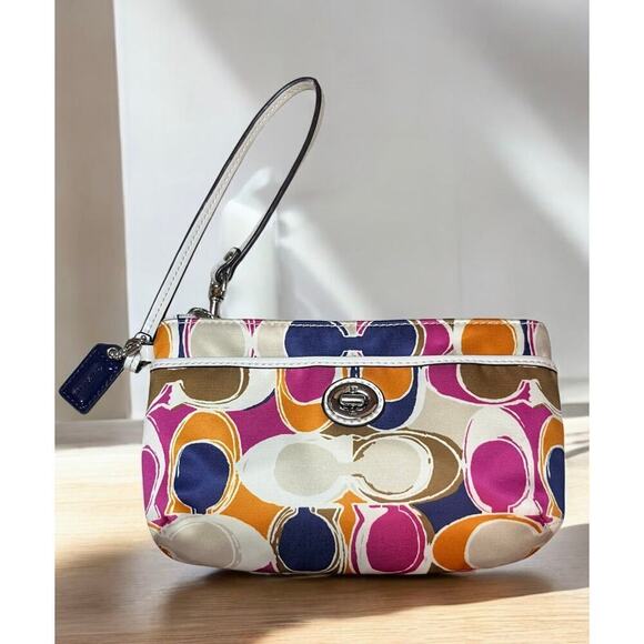 Coach F23299 Park Hand Drawn Scarf Print North/South Tote & Matching Wristlet - Picture 7 of 14